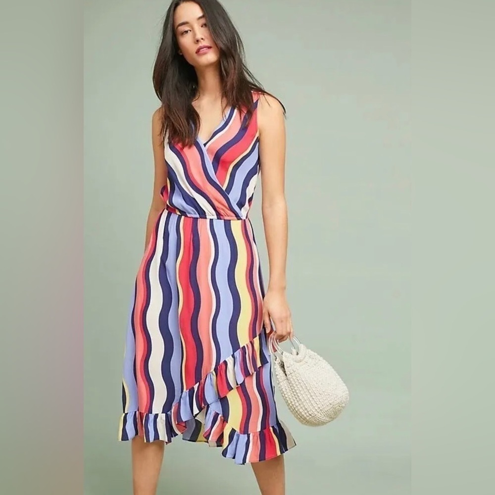 Anthropologie Plenty by Tracy Reese Daphne Faux Wrap Dress Size XS